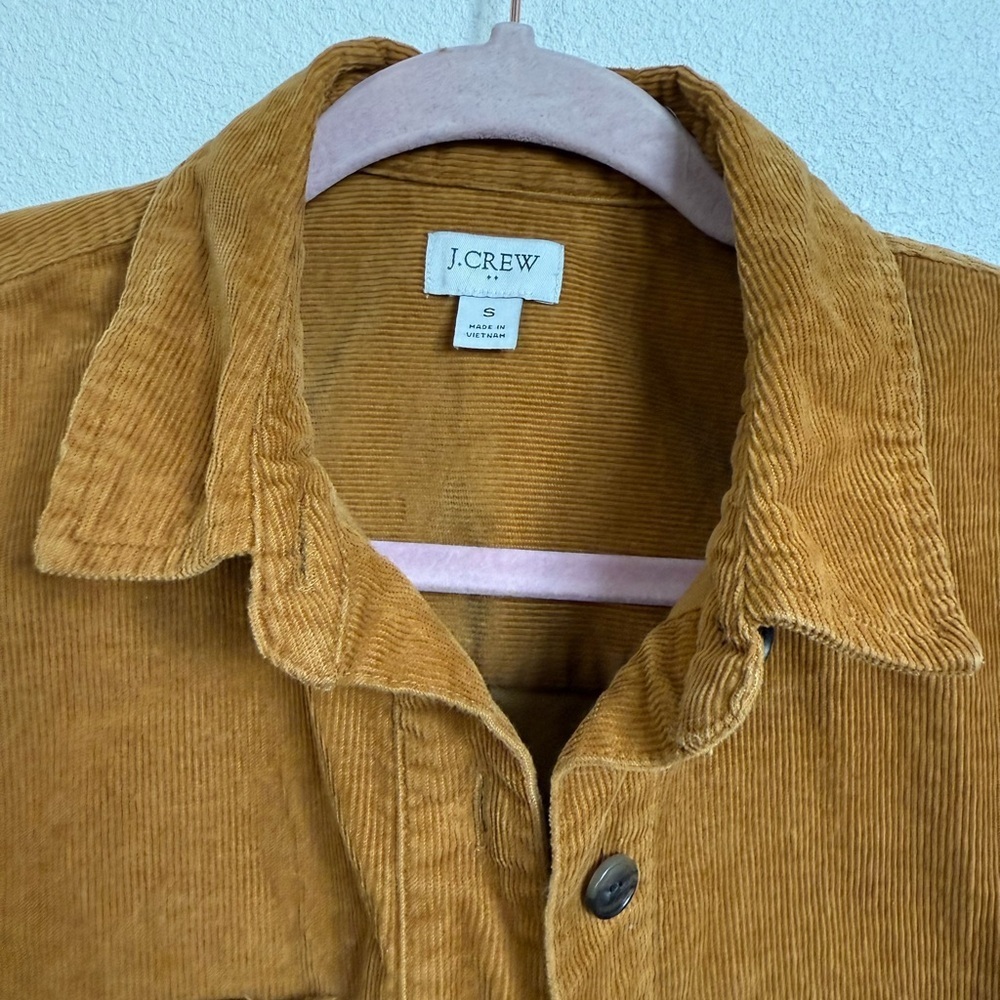 J.Crew Golden Brandy Corduroy Oversized Shirt Jacket Shacket Fall Sz S - Picture 7 of 7